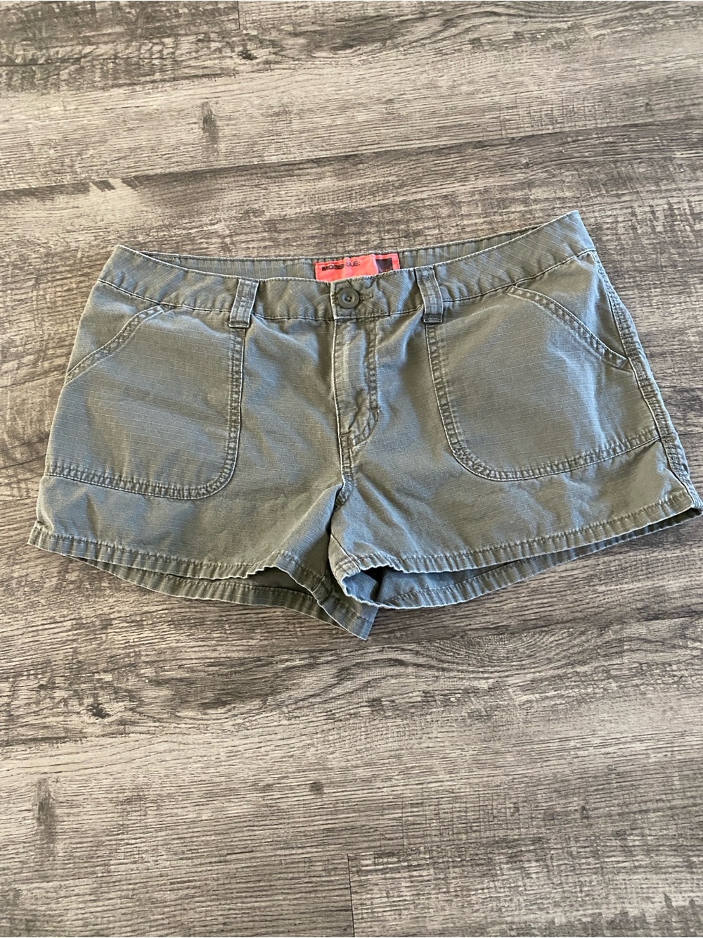 Mossimo Supply Co. Olive Green Utility Bermuda Shorts